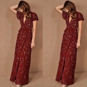 Bhldn Plymouth Wrap Dress Red Size 8